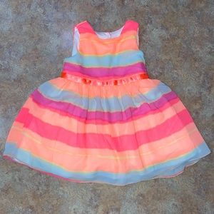 🧡RARE EDITIONS Size 12-18M Colorful Party Dress